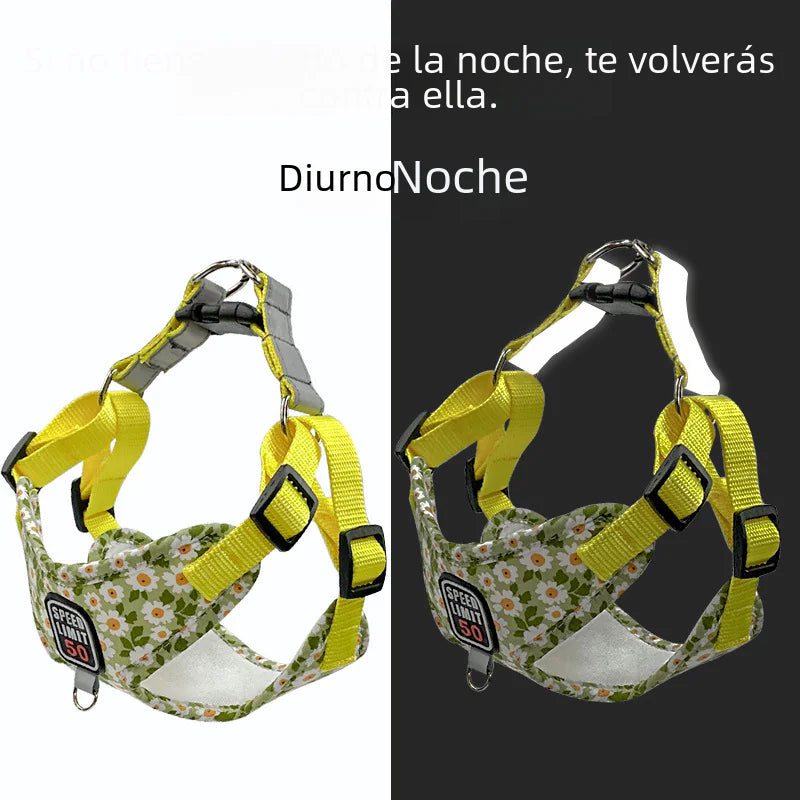 Floral Comfort Dog Harness & Leash Set